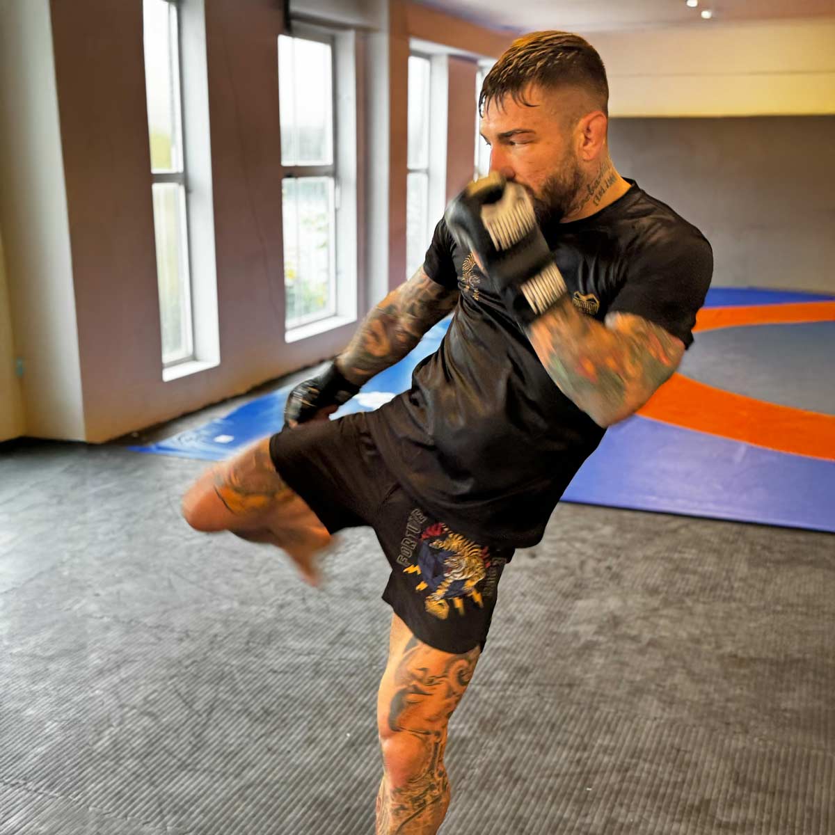 Shorts de MMA Phantom Athletics FUSION-R Tiger Domination – Orange/Noir