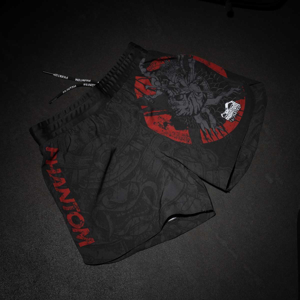 Phantom Athletics MMA Shorts Fusion-R Samurai - Zwart/Rood