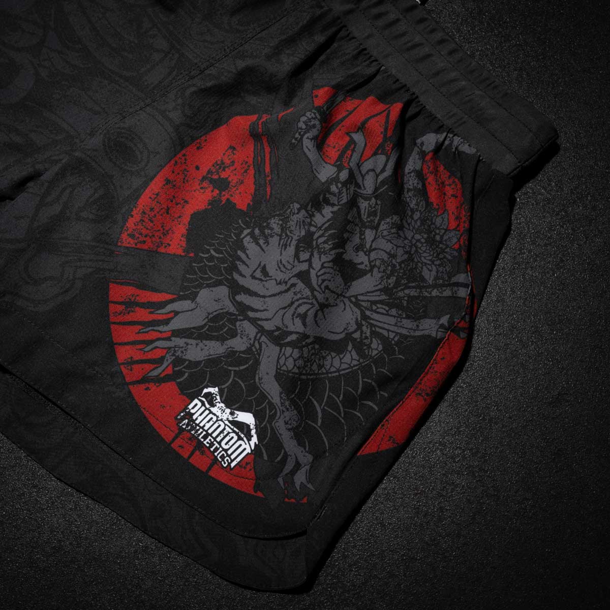 Phantom Athletics MMA Shorts Fusion-R Samurai - Zwart/Rood