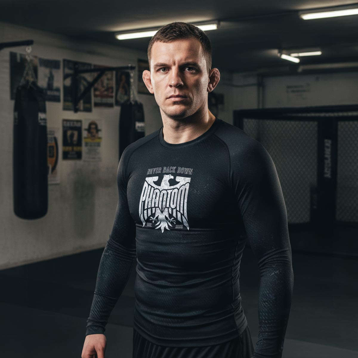 Phantom Athletics Rashguard Germany Eagle Lange Mouwen - Zwart