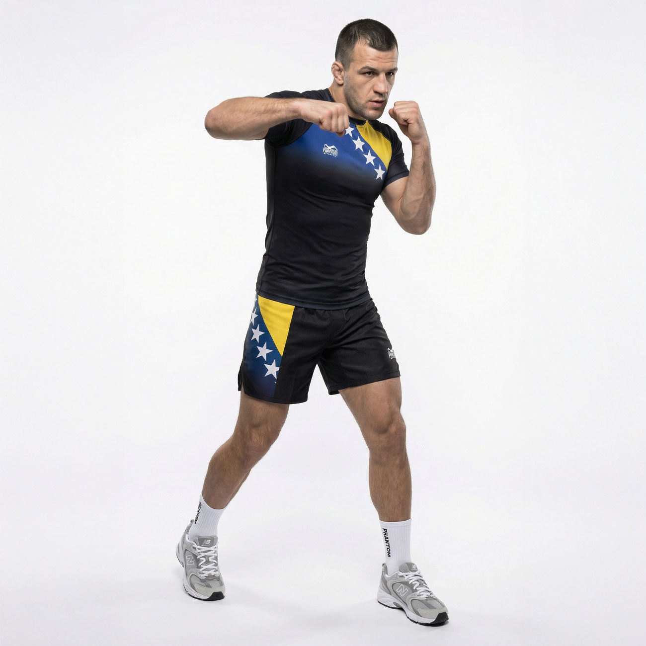 Shorts de MMA Phantom Athletics Fusion-R Team Bosnia – Rouge/Blanc/Bleu
