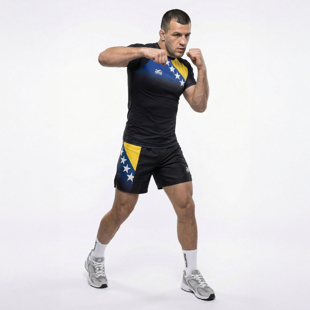 Phantom Athletics MMA Shorts Fusion-R Team Bosnia - Rood/Wit/Blauw