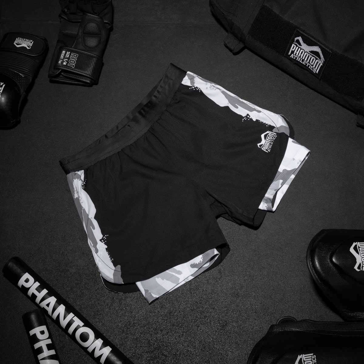 Pantaloncini MMA Phantom Athletics Fusion 2in1 – Verde/Nero