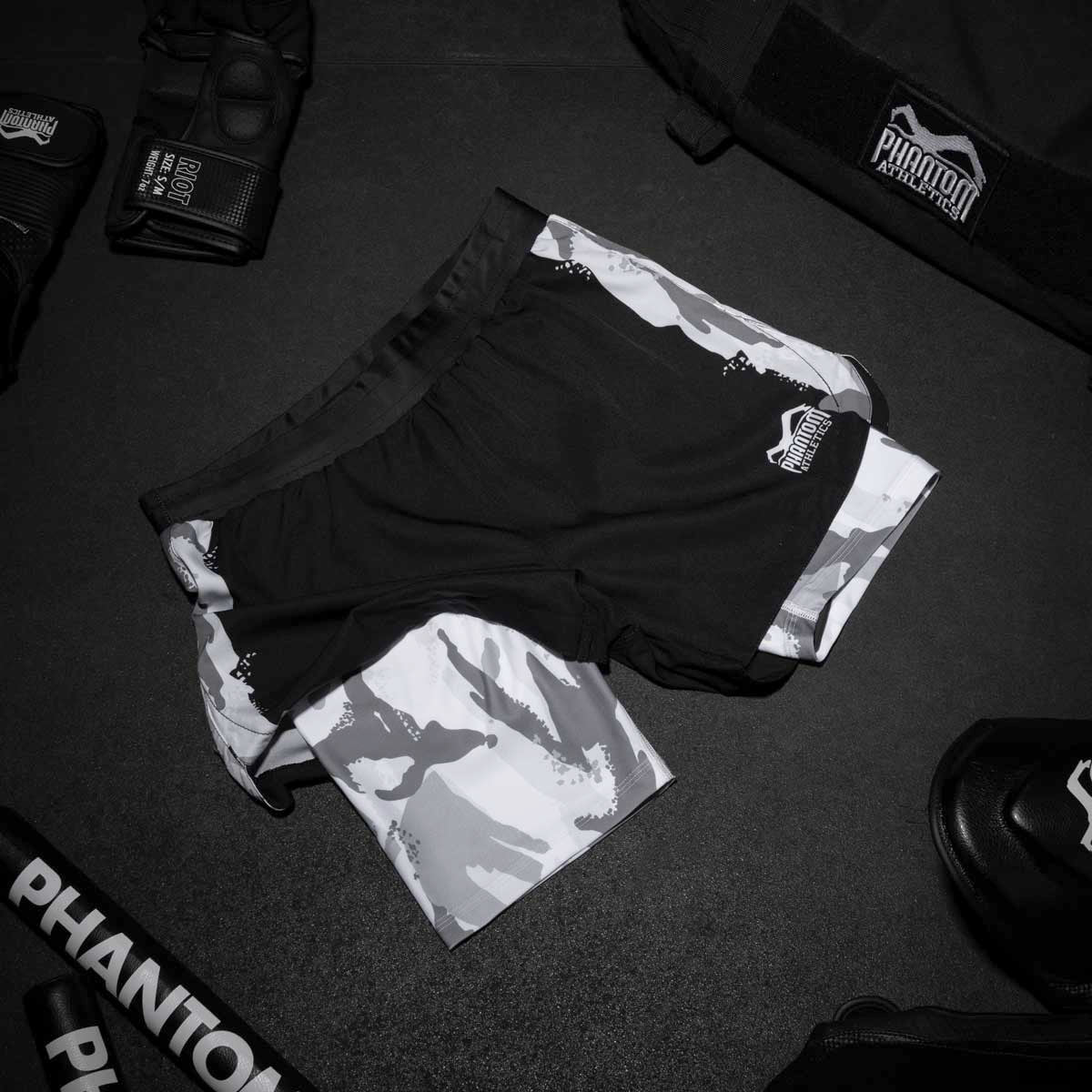 Pantaloncini MMA Phantom Athletics Fusion 2in1 – Verde/Nero