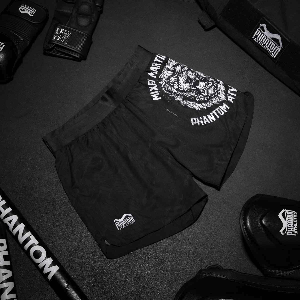 Phantom Athletics MMA Shorts Fusion Lionheart - Zwart