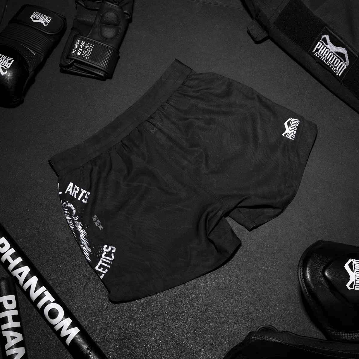 Phantom Athletics MMA Shorts Fusion Lionheart - Zwart
