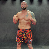 Phantom Athletics MMA Shorts Fusion Splatter - Rood/Oranje