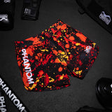 Phantom Athletics MMA Shorts Fusion Splatter - Rood/Oranje