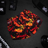 Phantom Athletics MMA Shorts Fusion Splatter - Rood/Oranje