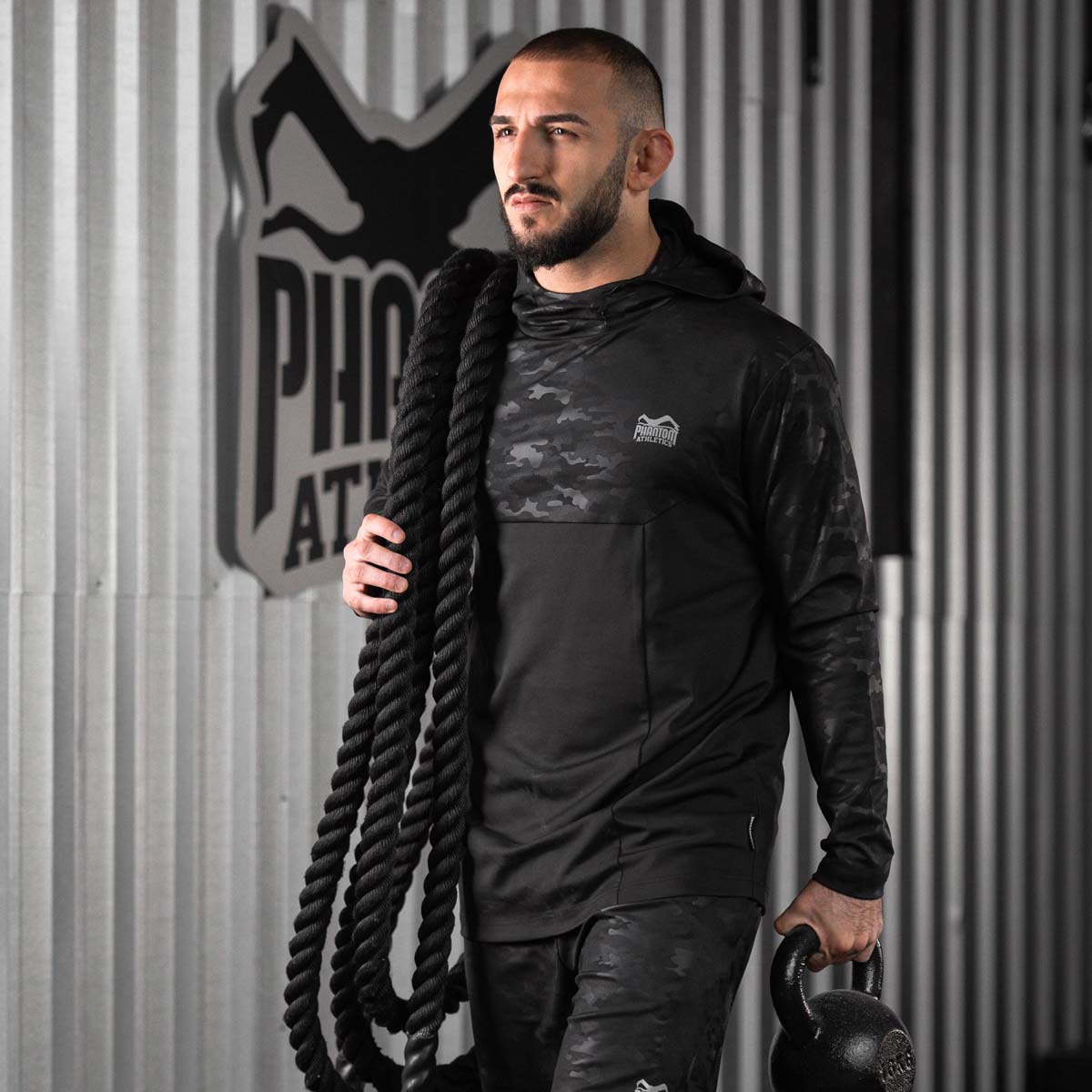 Phantom Athletics Hoodie Shadow - Zwart/Camo