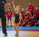 Phantom Athletics Worstelsinglet Storm Kinderen - Zwart/Rood/Zwart/Blauw