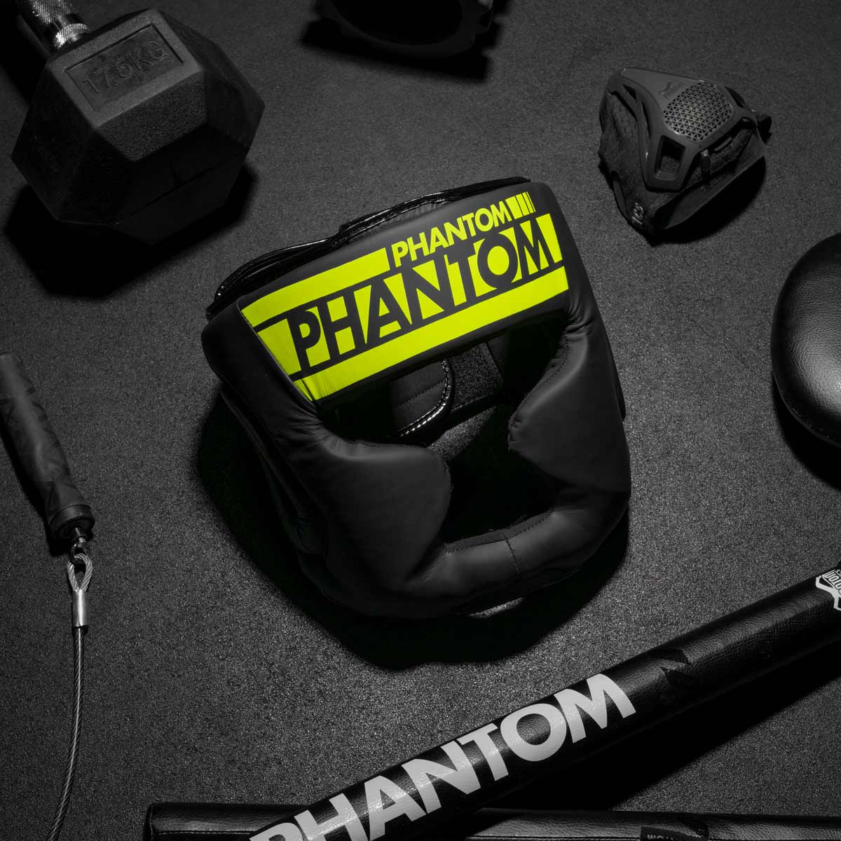 Phantom Athletics Hoofdbeschermer Apex Full Face - Zwart/Neon