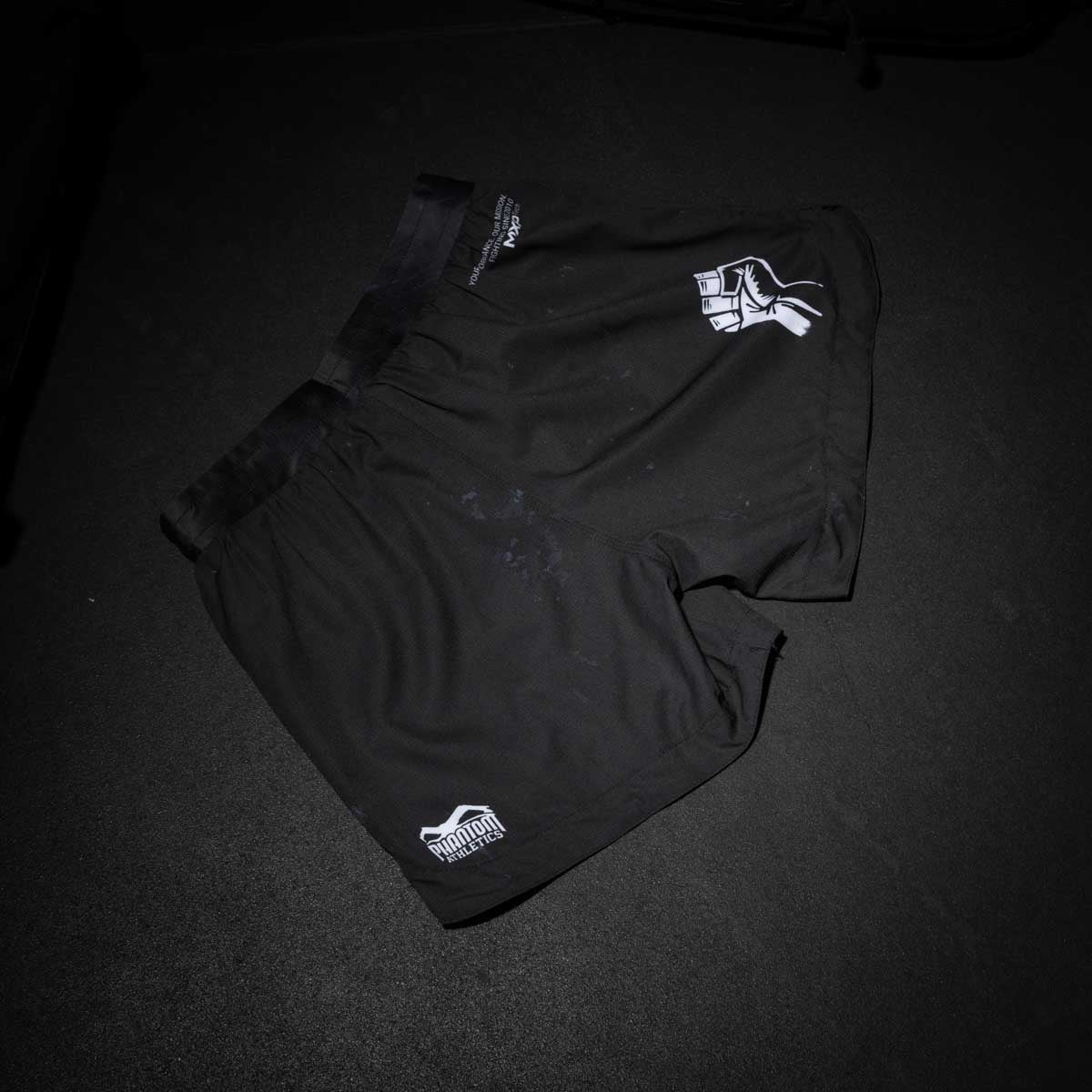 Phantom Athletics MMA Shorts Fusion-R FIGHT FIGHT FIGHT - Zwart