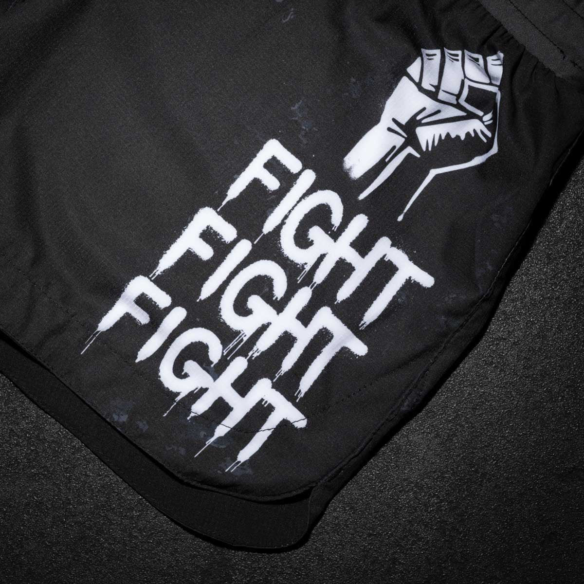 Phantom Athletics MMA Shorts Fusion-R FIGHT FIGHT FIGHT - Zwart