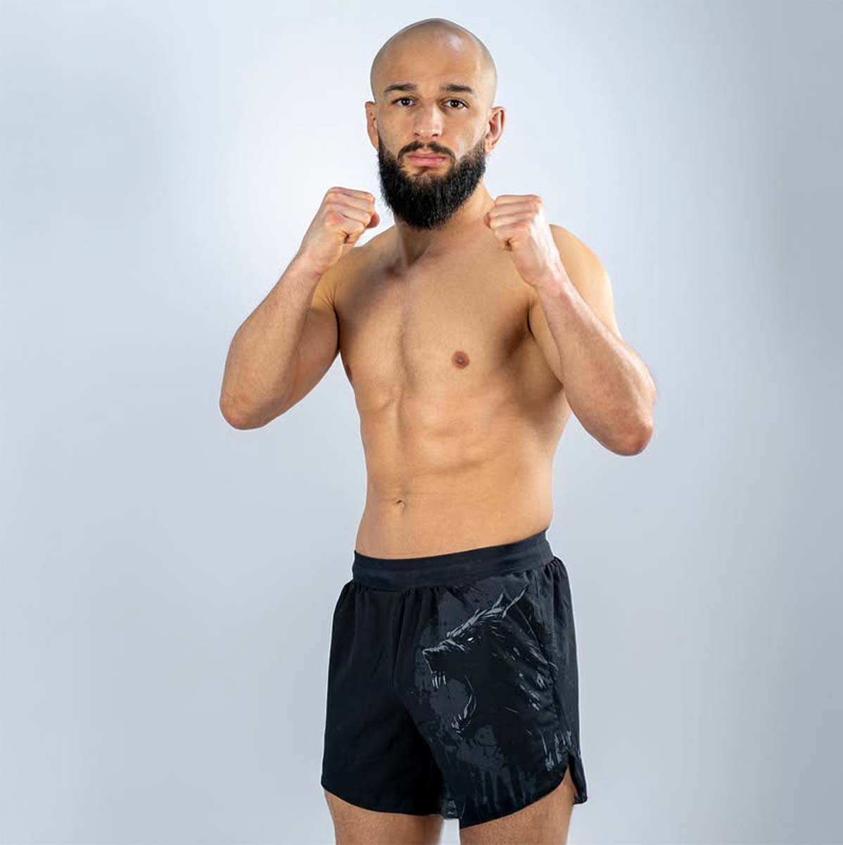 Phantom Athletics MMA Shorts Fusion-R Werewolf - Zwart/Grijs