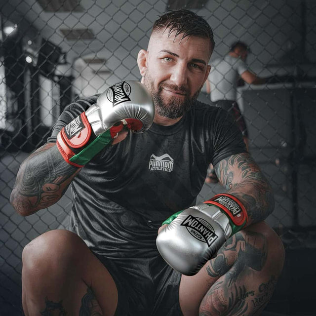 Phantom Athletics MMA-handskar Mexico – Silver/Grön/Röd