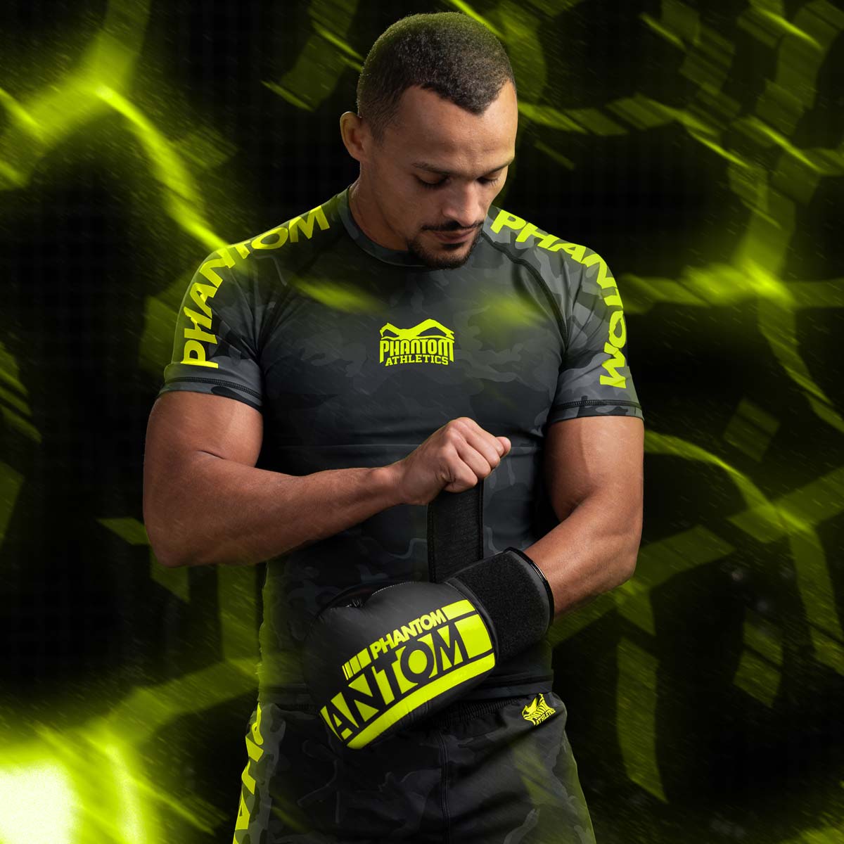 Phantom Athletics Rashguard EVO Neon - Zwart/Neon