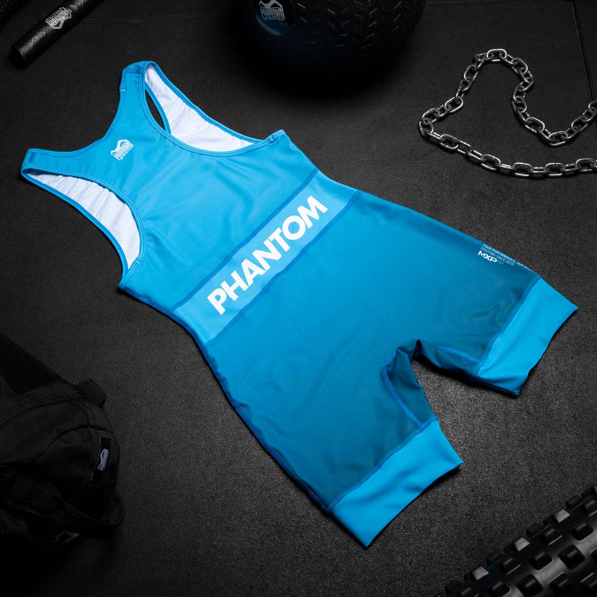 Phantom Athletics Worstelsinglet Apex - Blauw