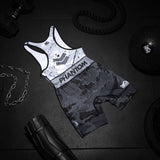 Phantom Athletics Worstelsinglet Delta - Wit/Grijs/Zwart