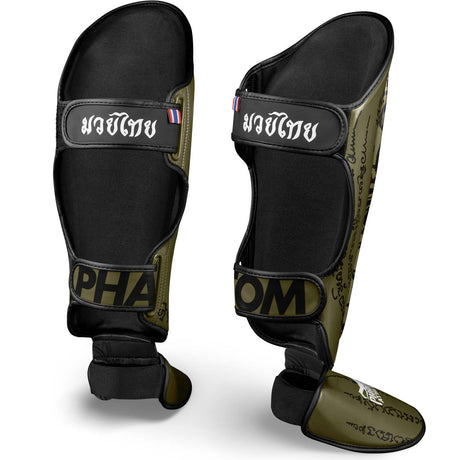 Espinilleras Phantom Athletics Muay Thai – Verde militar