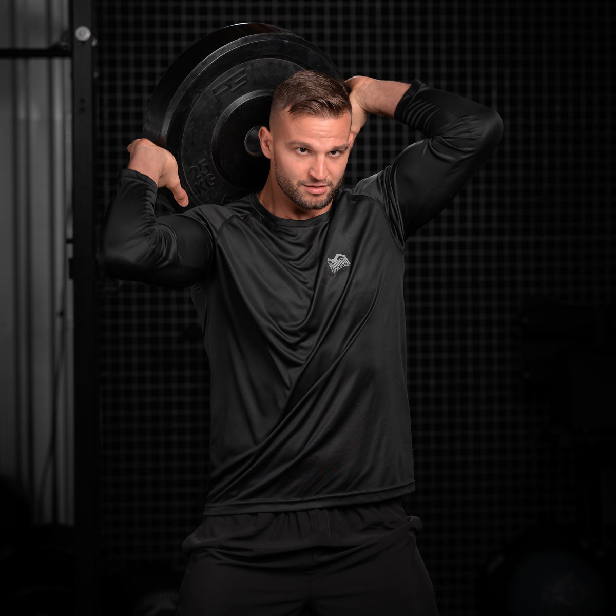 T-shirt da allenamento Phantom Athletics Tactic-V Maniche lunghe – Nero
