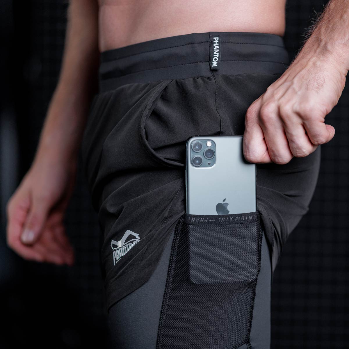 Phantom Athletics Compressie Shorts Laser 2in1 - Zwart