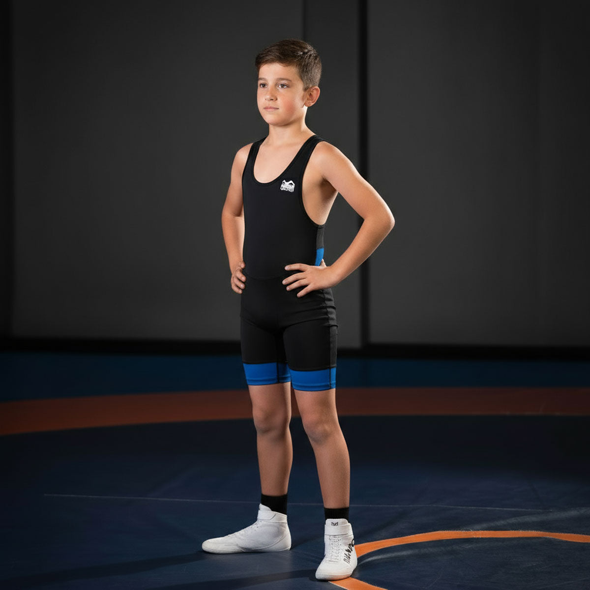 Phantom Athletics Worstelsinglet Storm Kinderen - Zwart/Rood/Zwart/Blauw