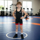 Phantom Athletics Worstelsinglet Storm Kinderen - Zwart/Rood/Zwart/Blauw