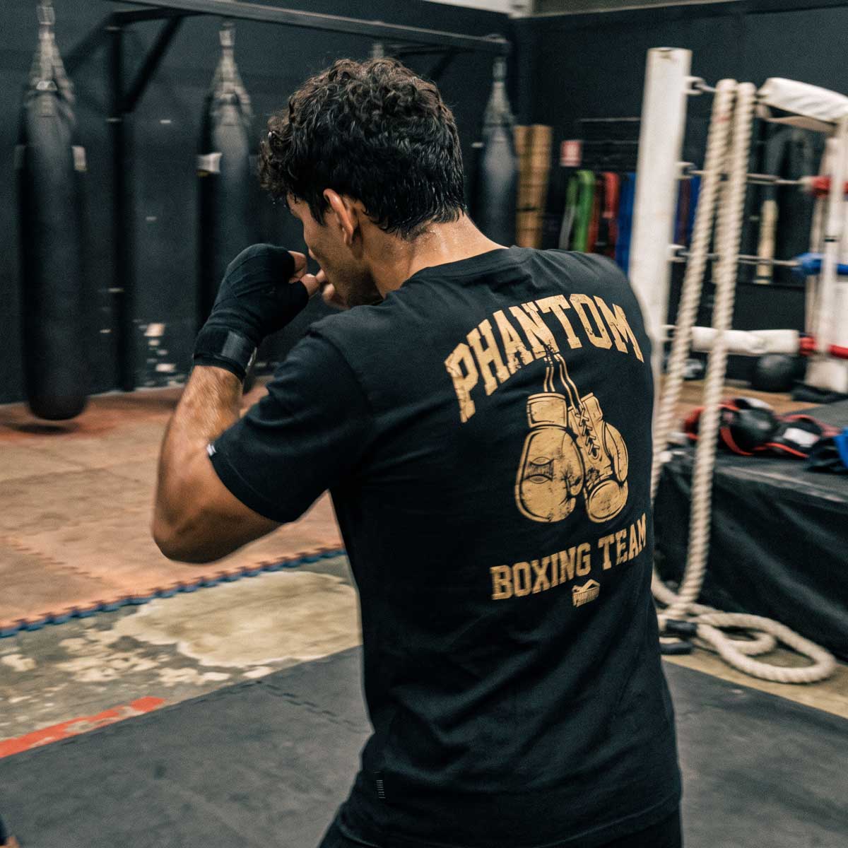 Phantom Athletics T-Shirt Boxing Team - Zwart/Goud