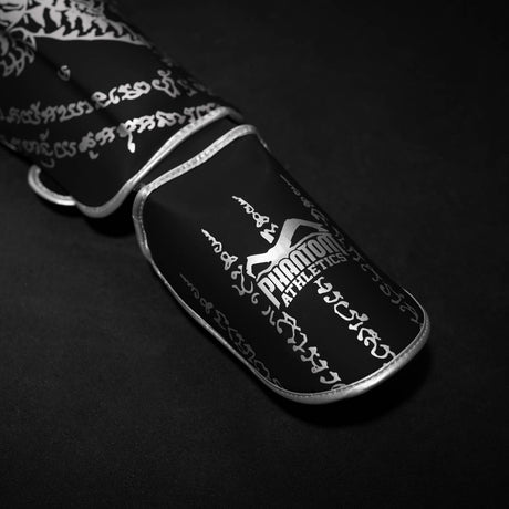 Phantom Athletics Shin Guards Muay Thai – Black/Silver