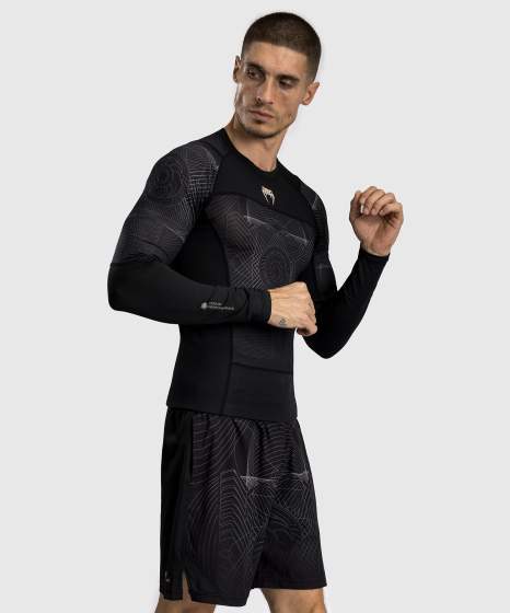 Venum Rashguard Lange Mouwen G-Fit Air - Zwart/Zand