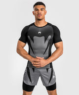 Venum Rashguard Attack Korte Mouwen - Zwart/Grijs