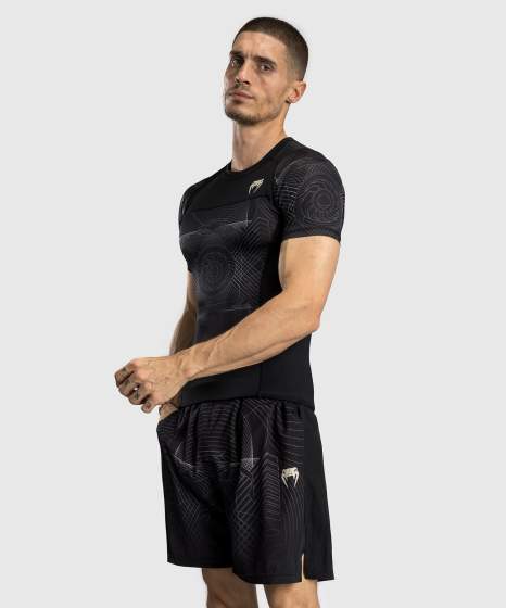 Venum Rashguard Korte Mouwen G-Fit Air - Zwart/Zand