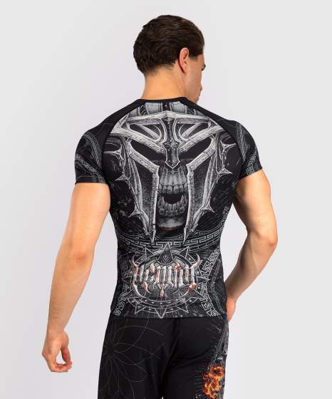 Venum Rashguard Gladiator 5.0 Korte Mouwen - Zwart/Zilver
