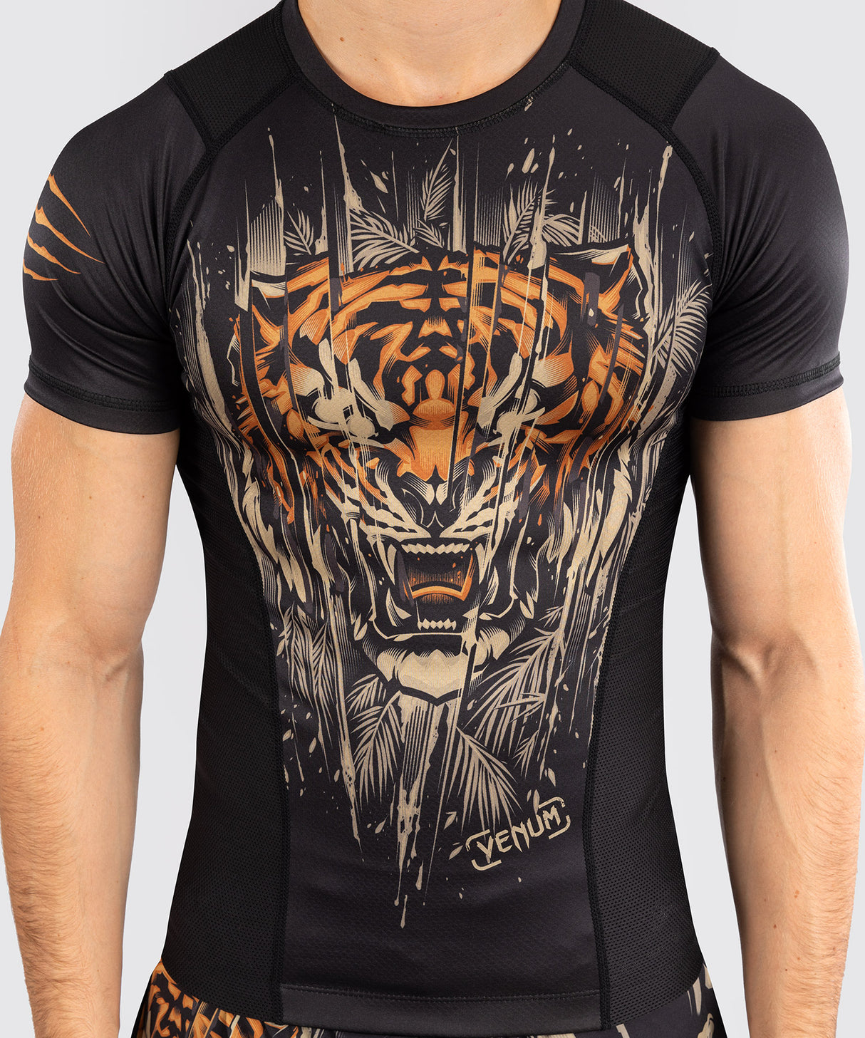 Venum Rashguard Korte Mouwen - Tiger