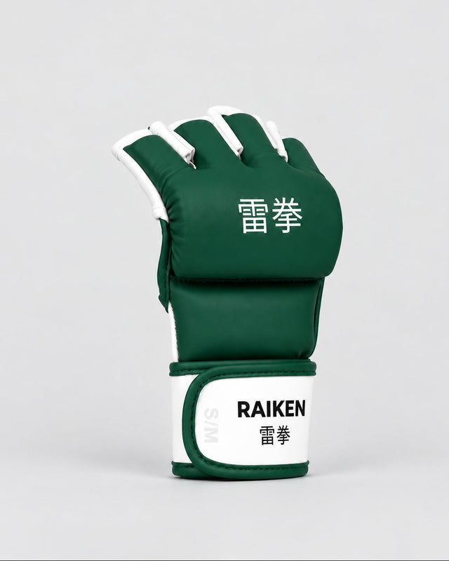 Luvas de MMA Raiken KAZE – Verde/Branco