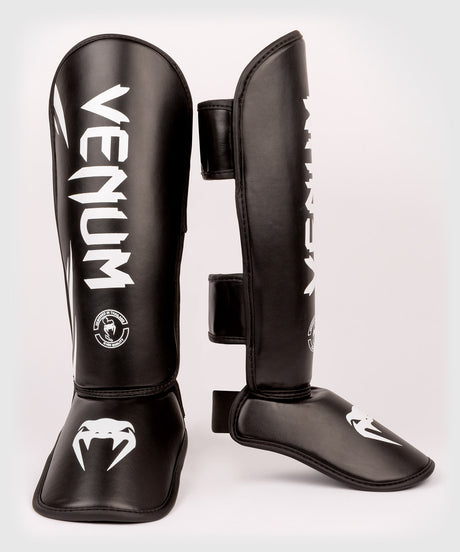 Tibiere Venum Challenger Kickboxing Copii – Negru/Alb
