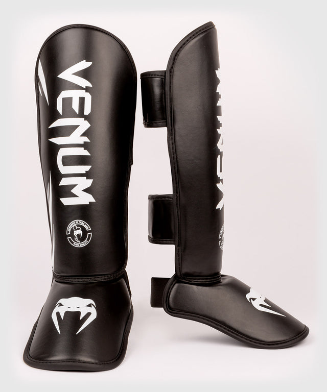 Tibiere Venum Challenger Kickboxing Copii – Negru/Alb