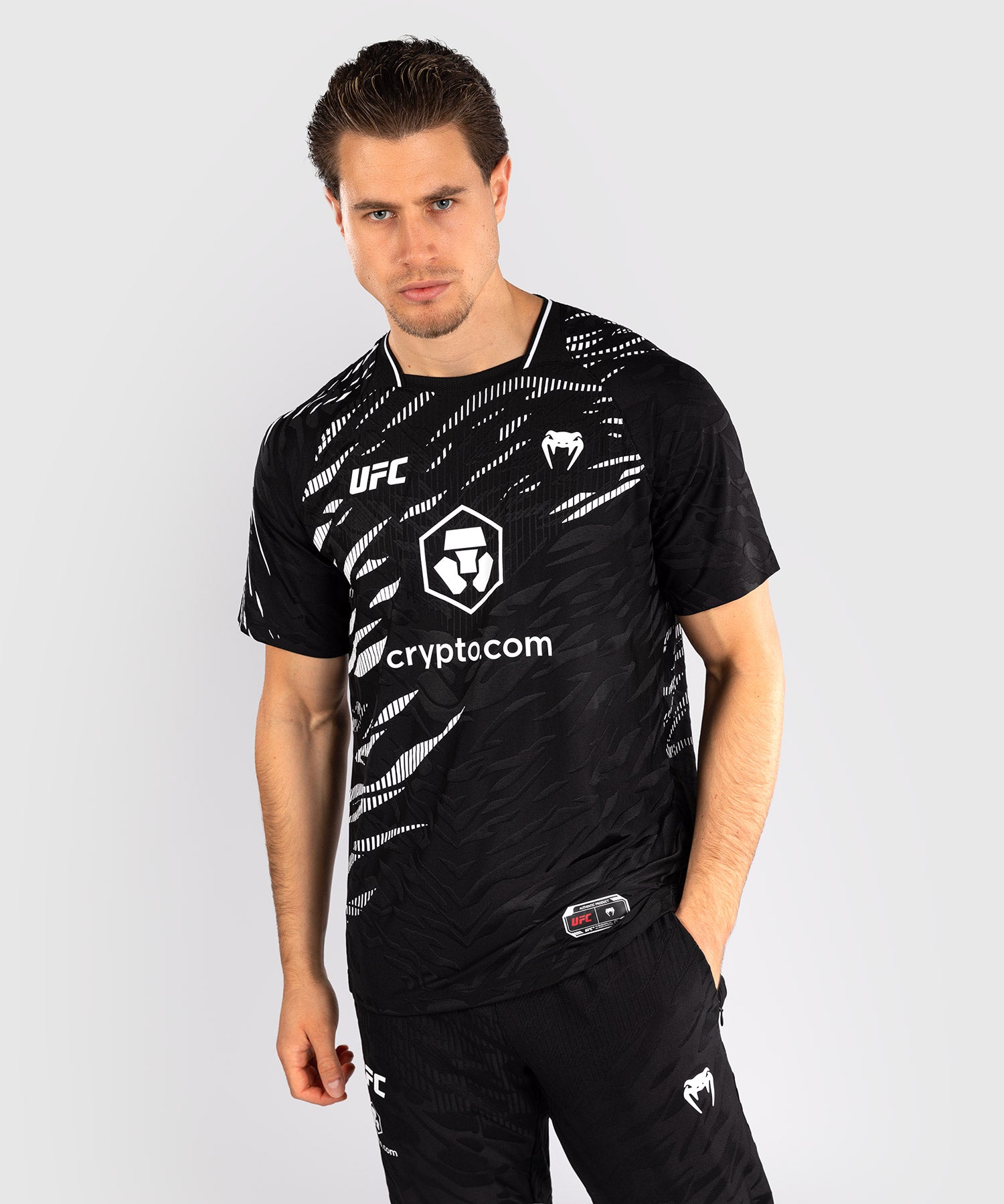 UFC Venum T-shirt Fusion Fight Night - Zwart