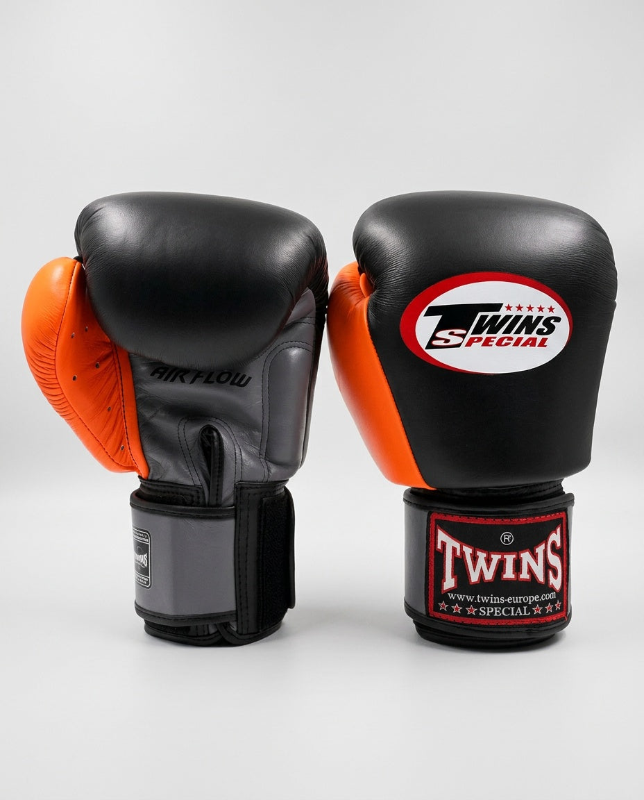Twins Bokshandschoenen BGVL3 Air - Zwart/Oranje/Grijs