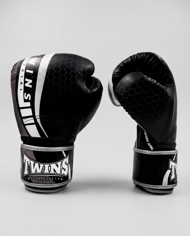 Guantes de boxeo Twins BGVL15 – Negro/Gris/Blanco