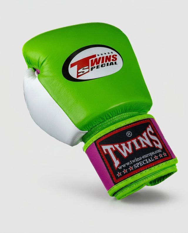 Luvas de boxe Twins BGVL3 – Verde/Rosa/Branco