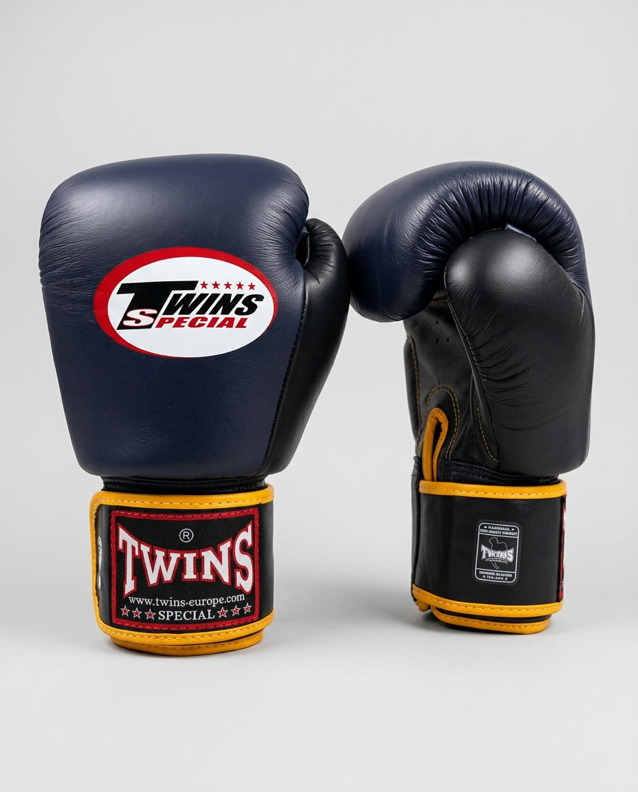 Twins Boxhandschuhe BGVL3 - Marineblau/Schwarz/Gelb