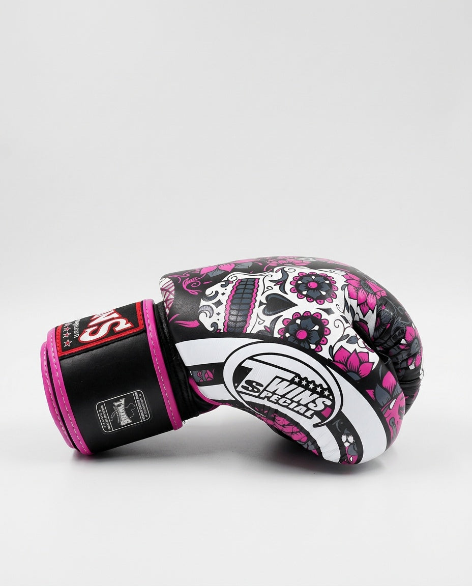 Twins Bokshandschoenen FBGVL3 Skull - Zwart/Roze/Wit