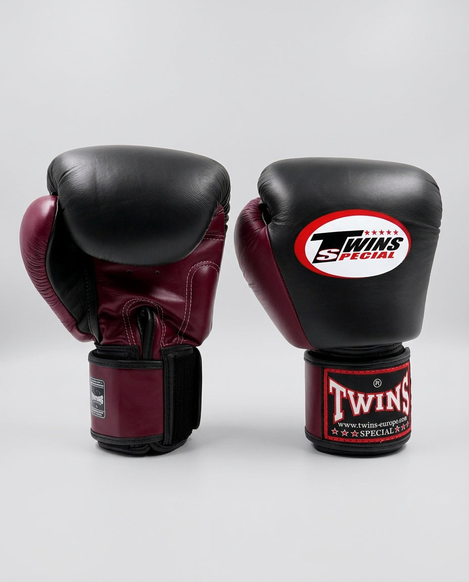 Twins Bokshandschoenen BGVL3 - Zwart/Bordeaux Rood