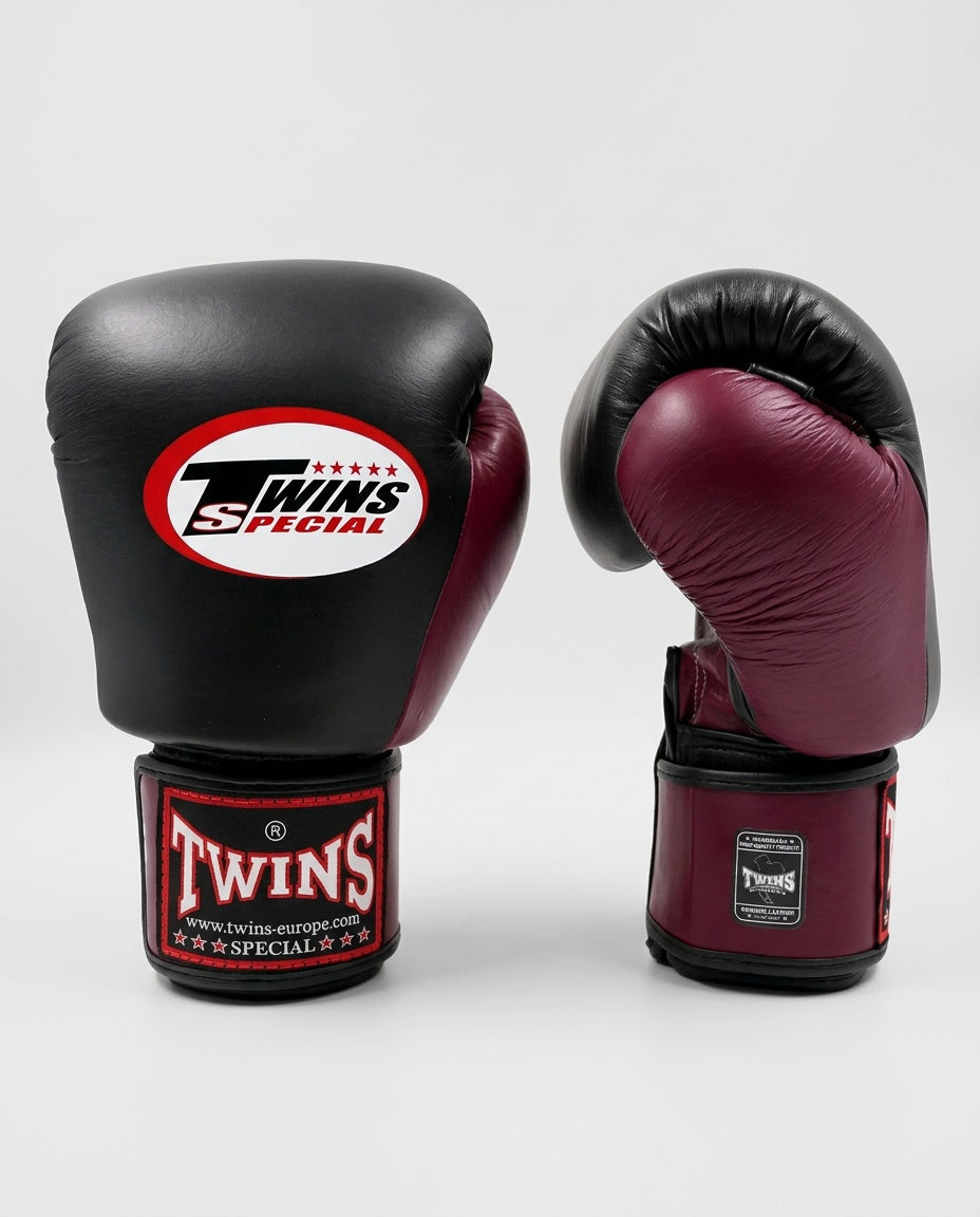 Twins Bokshandschoenen BGVL3 - Zwart/Bordeaux Rood