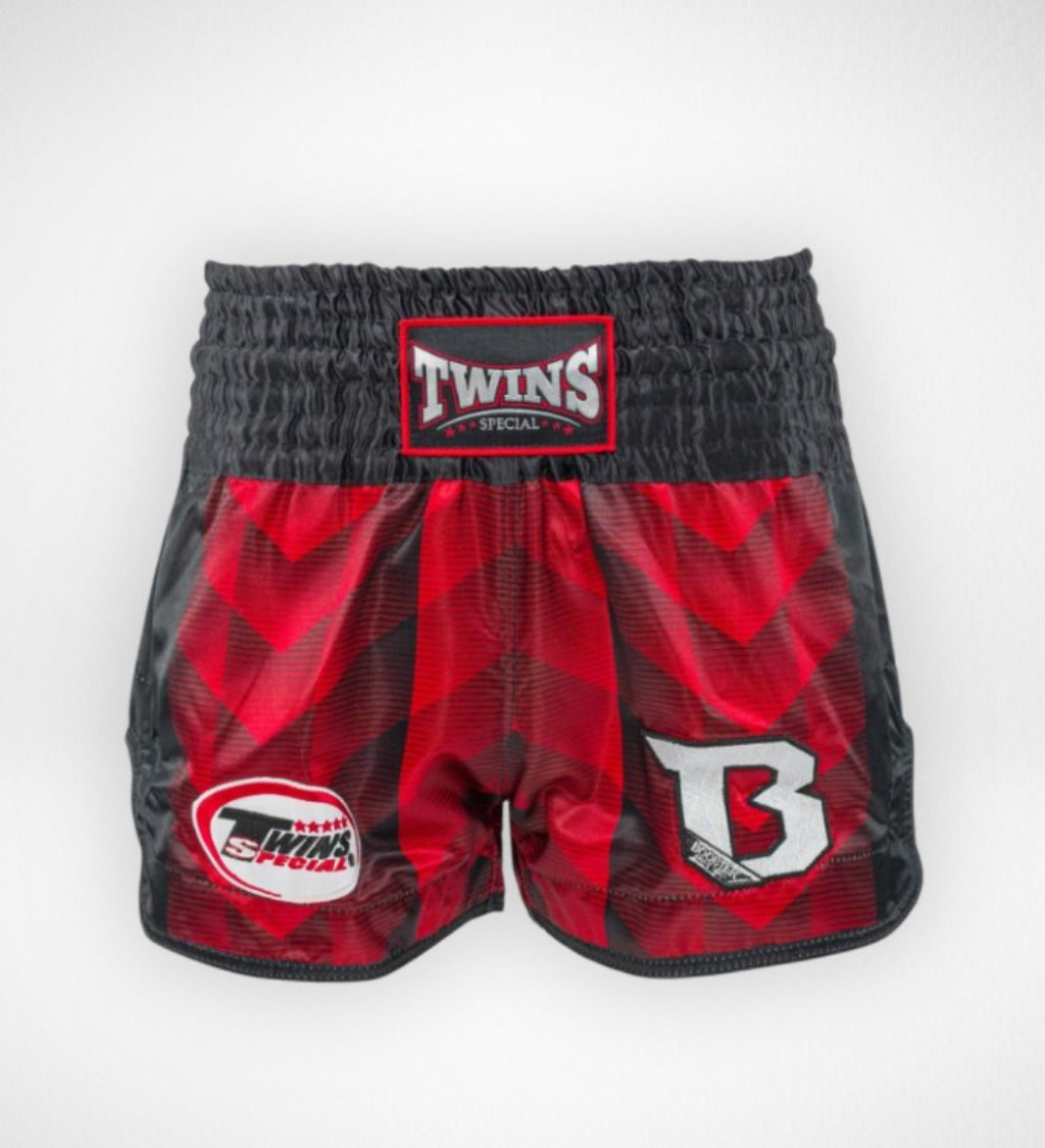 Twins Muay Thai Shorts TBT3 - Rood/Zwart