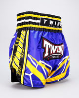 Twins Muay Thai Shorts TTBL Racing - Blauw/Geel