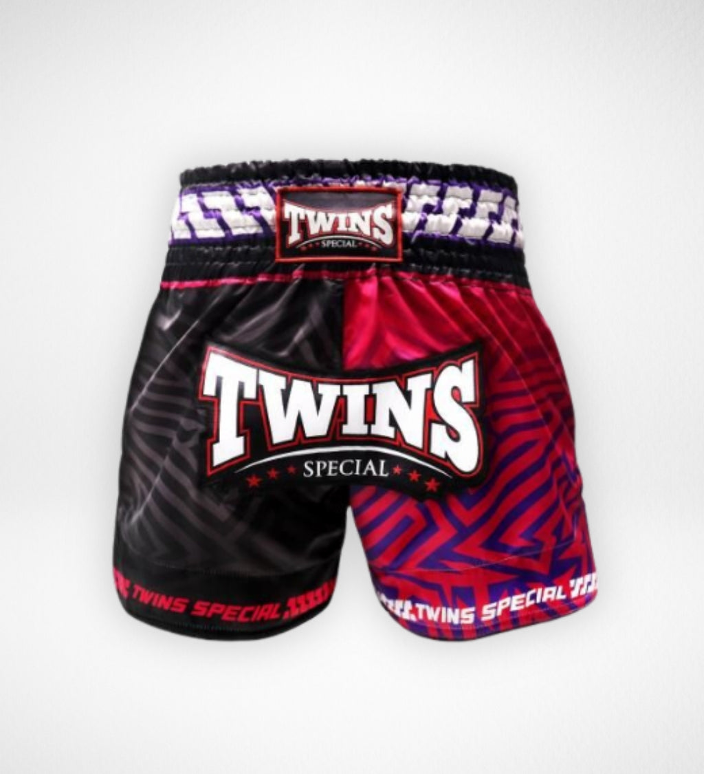 Twins Muay Thai Shorts TTBL Maze - Zwart/Roze