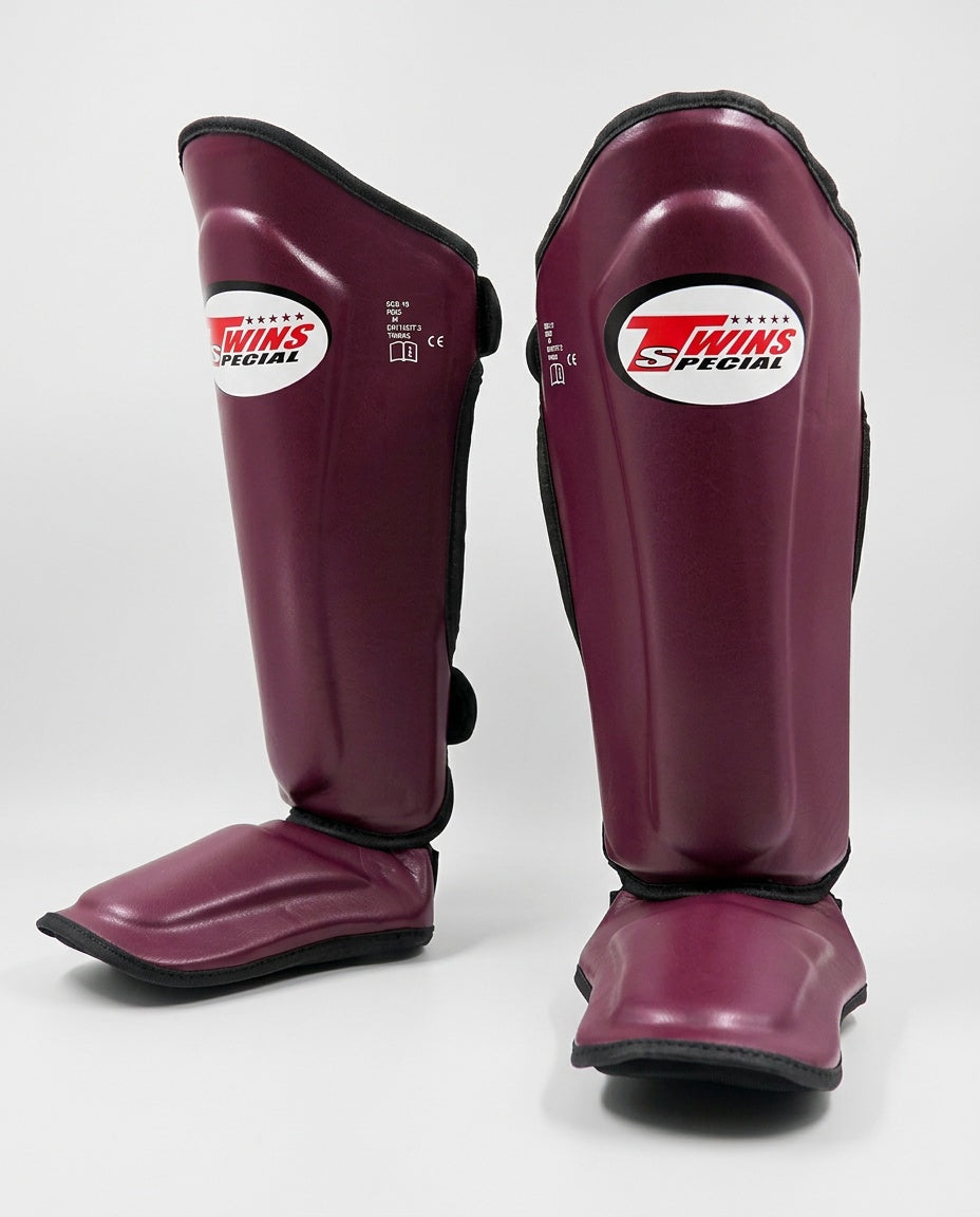 Twins Kickboks Scheenbeschermers SGL7 - Bordeaux Rood